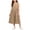 E151-Khaki, variant on Girls' Summer Solid Color Sleeveless Dress, Soft Comfortable Casual Round Neck Dress, Versatile Everyday Dress, with Pockets