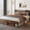 Full-Dark Grey, variant on Queen Size Bed Frame with Upholstered Wing Back Headboard for Bedroom, No Box Spring Needed - Dark Gray Finish