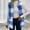 Blue, variant on EGNMCR Black Long Plaid Vest for Women Fall Winter Trench Coat Sleeveless Blazer Jacket Cardigan Vest Top Waistcoat with Pockets Fall Winter