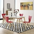 thumbnail image 5 of Modway Cascade Dining Chair Set of 4 in Red, 5 of 5