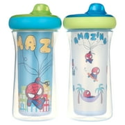 The First Years Marvel Insulated Sippy Cups — 9 Ounces — 2 Count — Dishwasher Safe Leak and Spill Proof Toddler Cups Made Without BPA