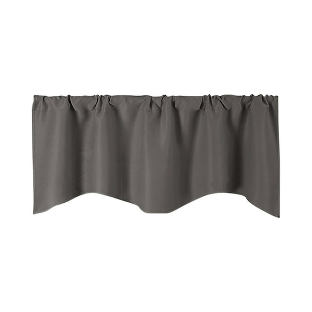 Binwennn Rideaux 42x45 Rideau de Porte Cuisine Occultant Rideau de Fenêtre Couleur Unie Poche Rideau en Forme d'Éventail Rideau Court 52 X 18 Pouces