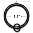 thumbnail image 2 of Urbanest Curtain Rings with Eyelets, 1.5" Inner Diameter, Set of 14 - Black, 2 of 6