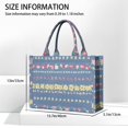 thumbnail image 3 of Large Capacity Tote Bag,Pioneer Flower Floral Print Pattern Handbag Fashion Luxury Tote Bag,15.7"x13"x 5.1" Inches,Laptop Compatible, 3 of 6