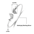 thumbnail image 2 of Better Jewelry Queen Nefertiti Thin West Indian Bangles .925 Sterling Silver, 1 pair, 2 of 4