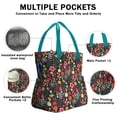 thumbnail image 3 of Pioneer Flower Floral Print Pattern Drawstring Lunch Bag Women - Drawstring Lunch Bag Insulated for Work Office - Stain-Resistant Large Lunchbags for Women with Multi-Pockets, 3 of 6