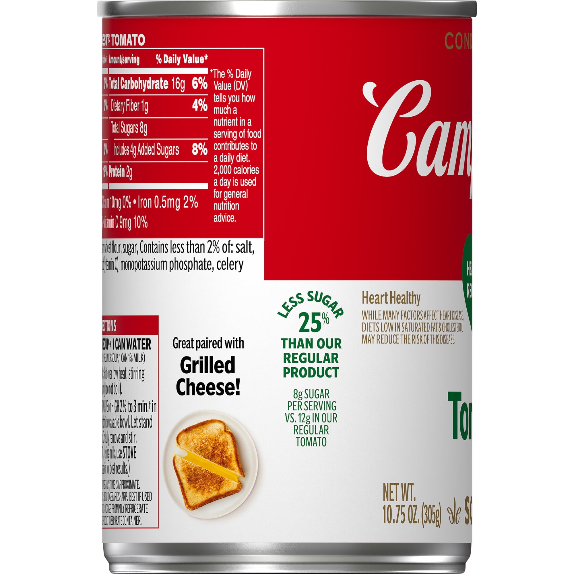 Tomato soup nutrition label