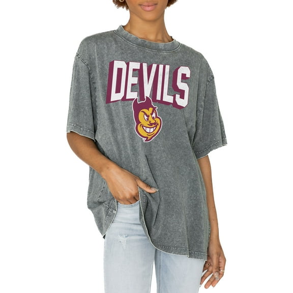 Women's Gameday Couture Gray Arizona State Sun Devils Solid Defense Oversized T-Shirt