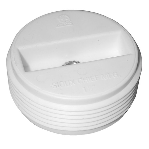 Jones Stephens P49935 3-1/2 Pvc Countersunk Cleanout Plug - White