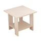 thumbnail image 1 of Mesa auxiliar de madera de doble capa, moderna, multiusos para espacios estrechos. Blanco, 1 of 9