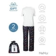 thumbnail image 6 of MeMoi Men's Mushrooms Two Piece PJ Set in a Bag - Mens - Male, L, Bright Navy, 6 of 7