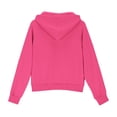thumbnail image 5 of WAYUTE Girls Sweatshirt Rib Knit Zip Up Hoodies Solid Color Raglan Long Sleeve Sweatshirt with Thumb Holes Fall Winter Casual Outdoor,Pink,Size 9-10 Y, 5 of 6