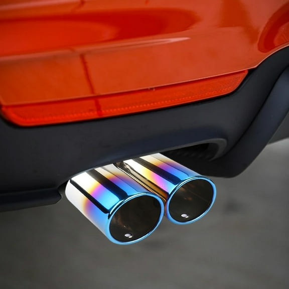 YOHAVEN Universal Exhaust Tip Cover - Premium 304 Stainless Steel Construction - Weatherproof Car Tailpipe Decor - Easy Clip-On Installation - Fits 5.12" Pipes