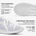 thumbnail image 2 of ALEADER Womens Walking Shoes Energycloud Comfort Slip On Tennis Shoes for Gym Trainning,White/Lt Gray,Size 6.5, 2 of 5