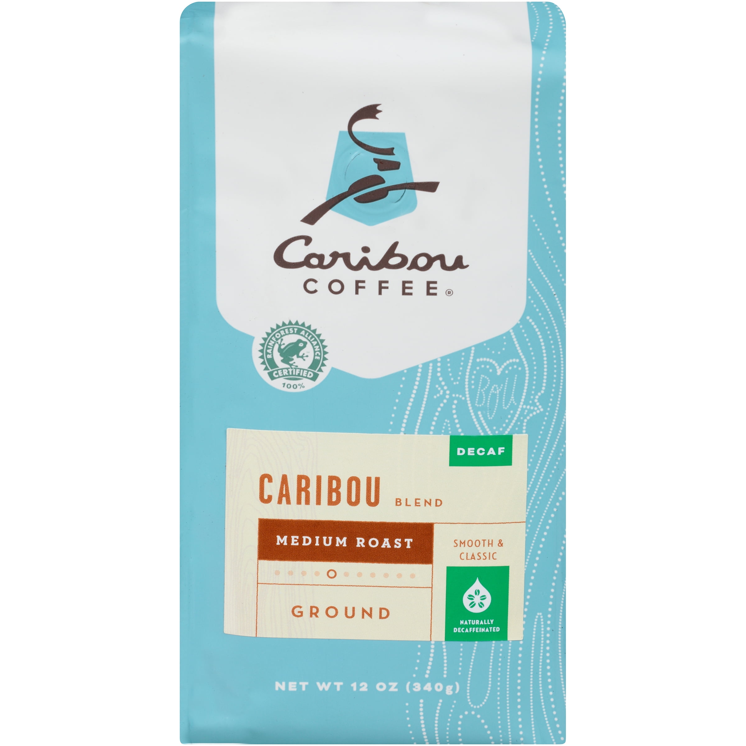 Caribou Coffee Ground Decaf Caribou Blend Medium Roast, 12.0 OZ