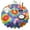 Rainbow Tie Dye, variant on Colorful Tie Dye Pattern Round Tablecloth 60"x60",Wrinkle Wipeable Table Cloth for Kitchen Dining Room Picnic Patio Party