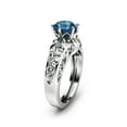 thumbnail image 1 of Vintage Inspired Design London Blue Topaz Engagement Ring, 1 of 3
