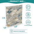 thumbnail image 5 of Marble Fish Scale Hardcover 3 Ring Binder 1.5” Round Rings Letter Size Paper Pockets for School Office Supplies, 5 of 9