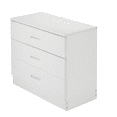 thumbnail image 4 of Tcbosik White Nightstand w/ Drawers, Modern Bedside Table, 3-Drawer Chest for Bedroom, Closet, 25.98"L x 13"W x 22.05"H, 4 of 9