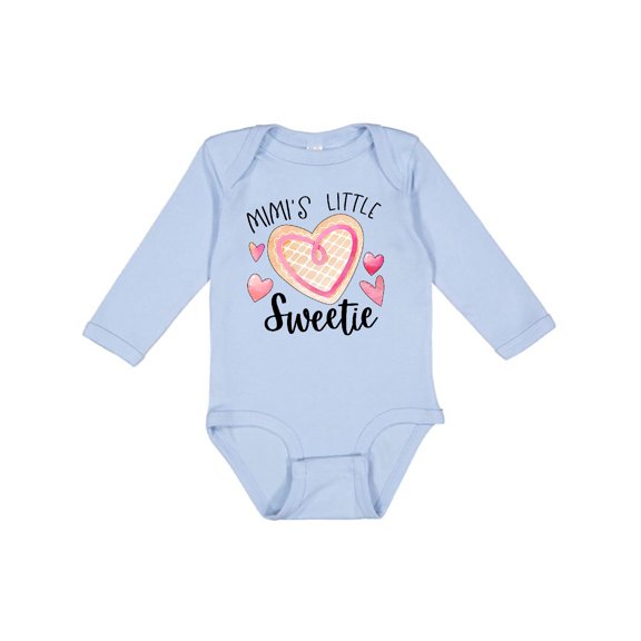 Inktastic Mimi's Little Sweetie with Heart Cookie Boys or Girls Long Sleeve Baby Bodysuit