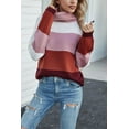 thumbnail image 2 of Color Blocked Cozy Sweater Pink Small, 2 of 4