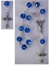 Blue Sapphire Rosary Bracelet by