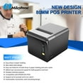 thumbnail image 4 of Generic 80mm Thermal Receipt Printer with Auto Cutter, Wall-Mountable, USB/Serial/LAN Interface, Black, US Version, 4 of 6