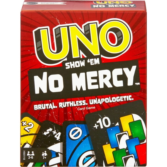UNO Show ‘em No Mercy Card Game for Kids, Adults & Family Night, Parties and Travel, Ages 7+