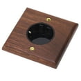 thumbnail image 4 of 16A Standard Black Walnut & Brass Wall Outlet: Durable, Humidity/Corrosion-Resistant, Eco-Friendly Handcrafted Decorative Power Socket with Long-Lasting Performance for Phones, Laptops & Small, 4 of 6