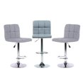 thumbnail image 1 of Heavenly Collection Leather Adjustable Stool SET OF 3, 1 of 9