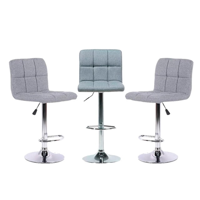 Heavenly Collection Leather Adjustable Stool SET OF 3