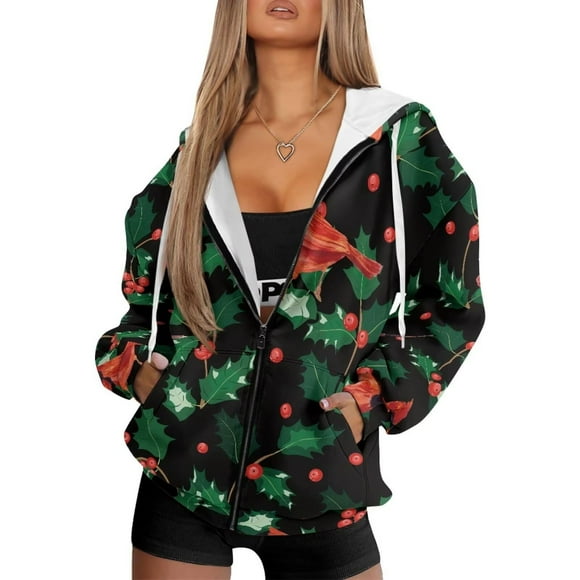 Women's Casual Striped Hooded Sweatshirt Fall Winter Warm Pullover Long Sleeve Comfortable Holiday Staples Women Sweatshirts Women Cowboys Sweater Tunic Hoodie Jackets Green M