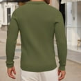 thumbnail image 4 of Zimjoy Long Sleeve Polo Shirts for Men Henley Neck Big and Tall Classic Shirt Casual Button Down Golf Shirts Ribbed Loose Fit Knit Shirt, Army Green L, 4 of 4