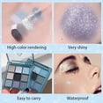 thumbnail image 4 of Paleta de sombras de ojos colorida azul cielo, 9 colores, brillo mate, paletas de sombras de ojos naturales, altamente pigmentadas, neutras, de apariencia natural, duraderas, resistentes al agua, 4 of 5