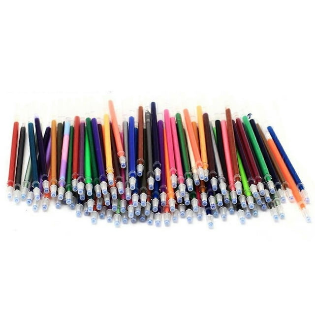 60 Random Colors 0.7mm Gel Ink Pen Refills Neon Glitter Metallic Pastel for Coloring Books Crafting Doodling Scrapbooking Drawing and Acid-Free