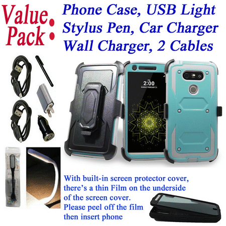 Value Pack ! for LG G5 LS992 US992 VS987 G5se case Phone Case 360° Degree Cover Belt Clip Armor Holster Screen Protector Hybrid Shock Bumper (Best Lg G5 Cases)