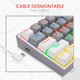thumbnail image 4 of Teclado Gamer Redragon Fizz Rainbow Gris/Blanco 60%, 4 of 5