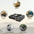 thumbnail image 2 of Portable Camping Stove, Black 1 Burner Butane Gas Stove, Tabletop Portable Butane Gas Camping Stove, Precise Heat Control, for Camping & Tailgating and Outdoor Cooking, 2 of 10
