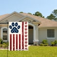 thumbnail image 2 of Joocar American Flag Paw Print Linen Garden Flag For Spring Summer Home Outdoor Garden Yard Door Decor 12x18 Inch, 2 of 5