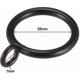 thumbnail image 2 of Curtain Rings Metal 1 Inch Inner Diameter Drapery Ring for Curtain Rods Black Set of 24 Pieces, 2 of 3