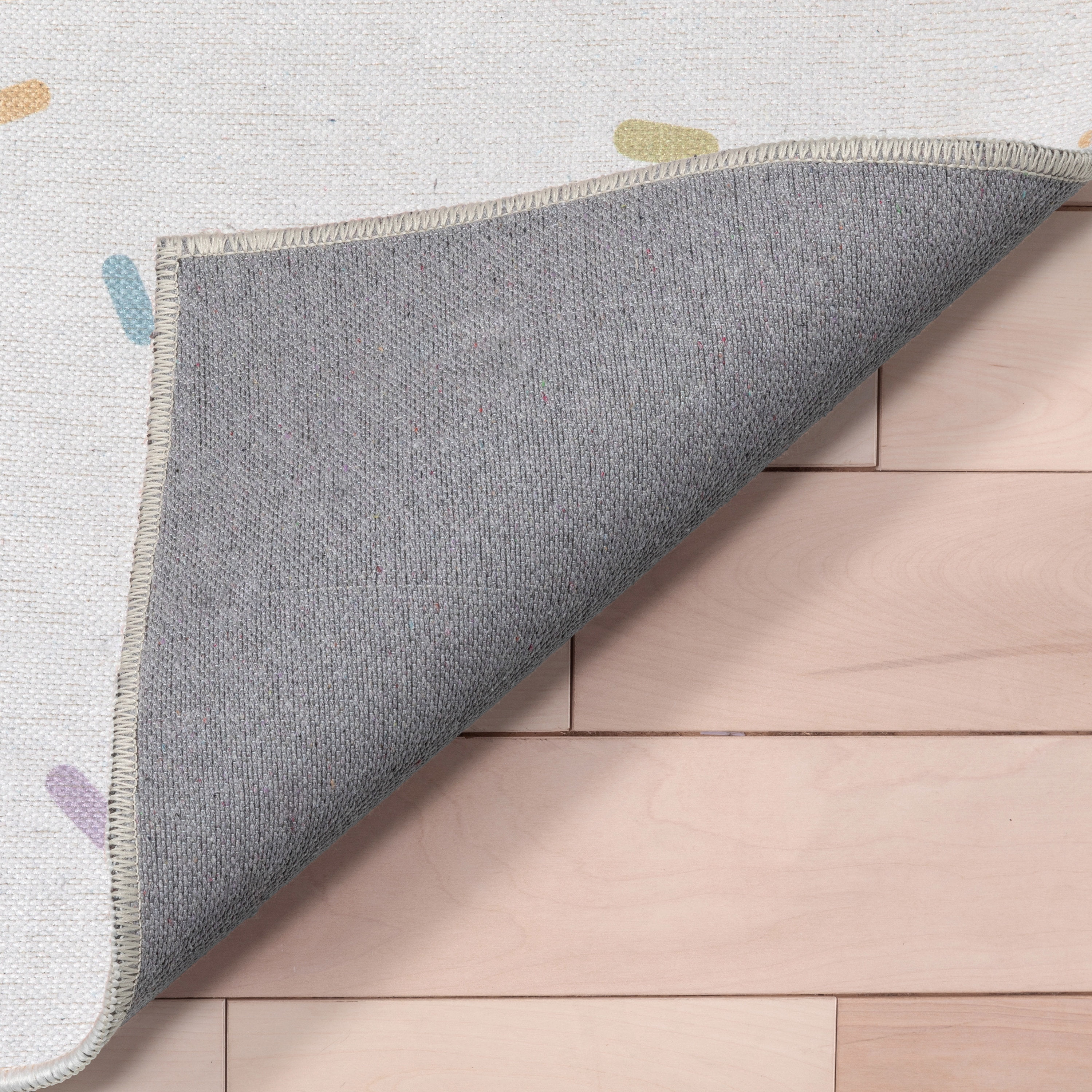Well Woven Kids Rugs Sprinkles Modern Multi Color Printed Distressed Machine Washable 5' x 7' Area Rug
