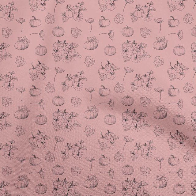 oneOone Rayon Pink Fabric Harvest Craft Projects Decor Fabric Printed By The Yard 56 Inch Wide