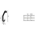 thumbnail image 2 of Home Indoor Wrought Iron Coat Hook 5 1 By 2", 2 of 2
