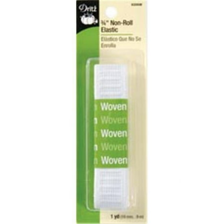 UPC: 0072879093063 | Dritz Elastic Non-Roll 3/4 x1yd Pkg White