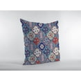 thumbnail image 2 of 18â€ Turquoise Cream Trellis Suede Zippered Throw Pillow, 2 of 4