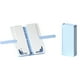 thumbnail image 2 of Soporte plegable para libros con estuche y tablero borrable - Soporte de plástico ajustable para escritorio de lectura y organizador de material de oficina, rosa/azul, 2 of 6