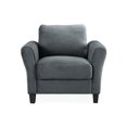 thumbnail image 1 of Lifestyle Solutions Wayne Chair Rolled Arm Microfiber, Dark Grey, 1 of 5