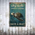 thumbnail image 4 of Sea Turtle How Hello Sweet Cheeks Vertical Poster, Funny Turtle Poster Art, Bathroom Wall Decor,Vintage Metal Tin Sign Wall Art Pub Bar Gifts 8x12inch, 4 of 5