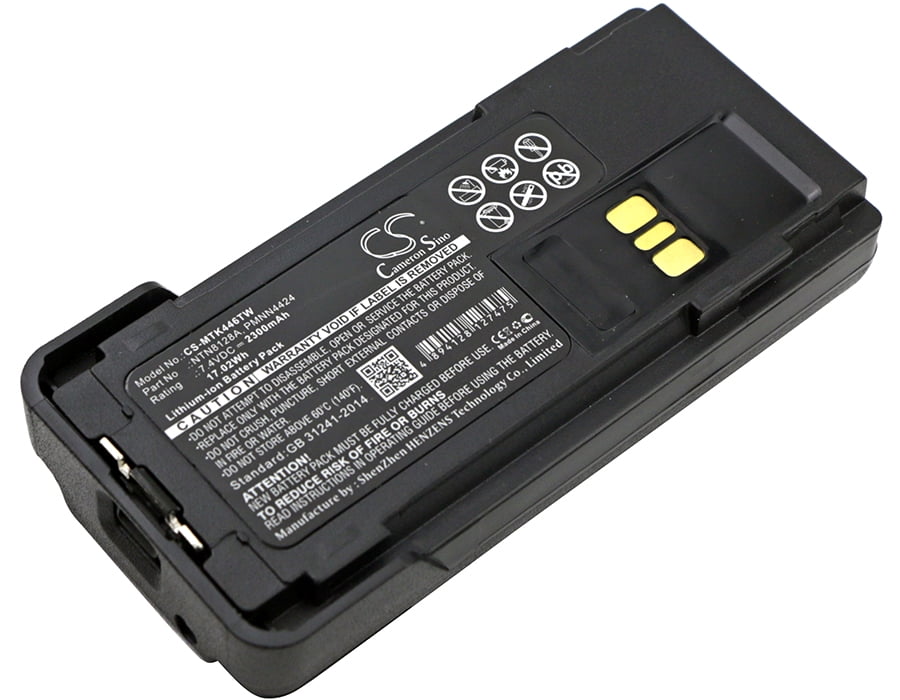 PMNN4409 Type-C USB Battery 2600mAh For Motorola XPR/APX Radios - Replacement Li-ion With Belt Clip