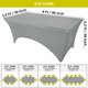 thumbnail image 2 of Mantel Utopia Kitchen Spandex, paquete de 2 unidades, 8 pies, gris, 2 of 9